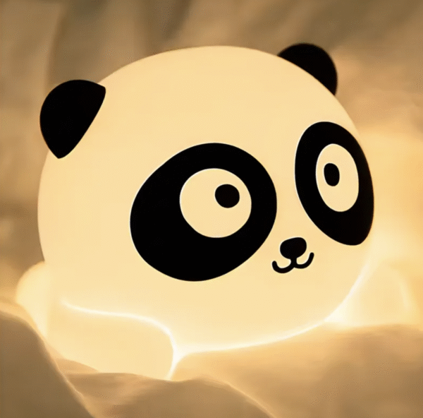 Velador Infantil Silicona Oso Panda Tactil y Recargable por USB